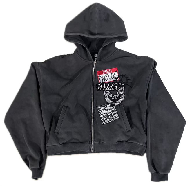 Black World of Outlos Zip-Up